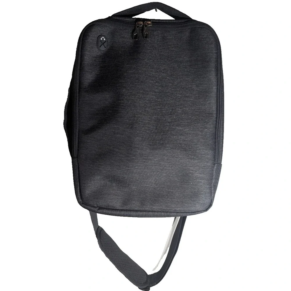 FINPAC Laptop Shoulder Bag messager strap Gray 14 x 10.5 padded with hand strap‎